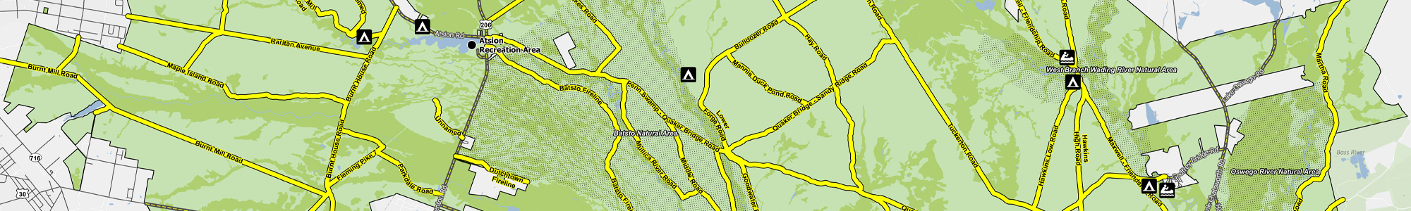 Proposed Wharton State Forest Visiting Vehicle Use Map